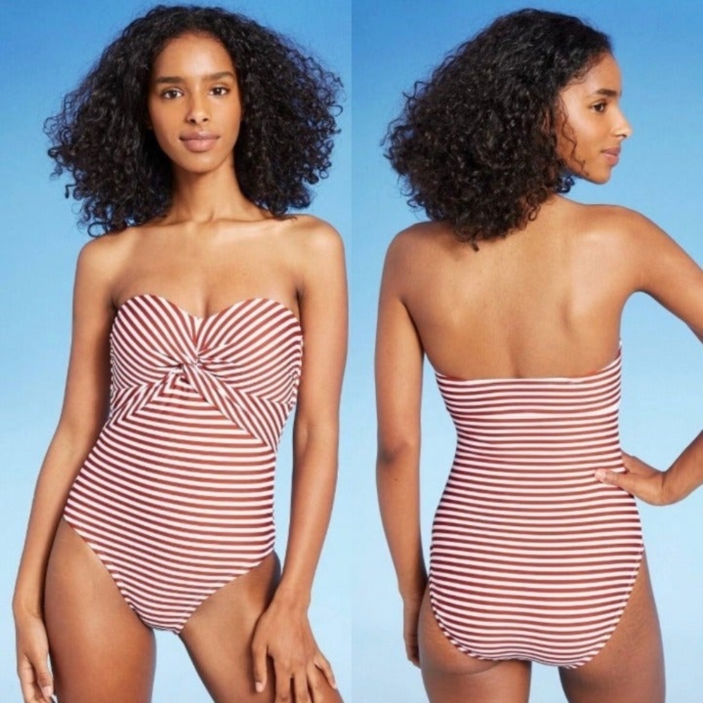 Kona Sol Red Stripe Target Swimsuit